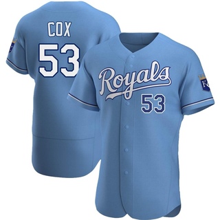Authentic Austin Cox Men's Kansas City Royals Alternate Jersey - Light Blue