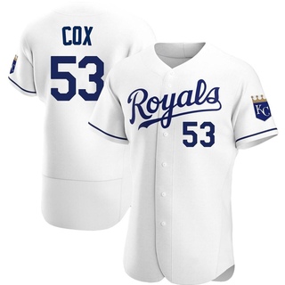 Authentic Austin Cox Men's Kansas City Royals Home Jersey - White