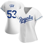 Authentic Austin Cox Women's Kansas City Royals Home Jersey - White