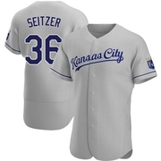 Authentic Kevin Seitzer Men's Kansas City Royals Road Jersey - Gray