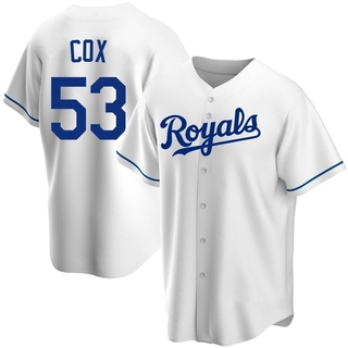Replica Austin Cox Men's Kansas City Royals Home Jersey - White