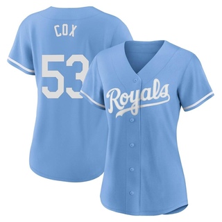 Replica Austin Cox Women's Kansas City Royals 2022 Alternate Jersey - Light Blue