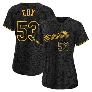 Replica Austin Cox Women's Kansas City Royals Snake Skin City Jersey - Black
