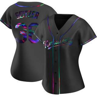Replica Kevin Seitzer Women's Kansas City Royals Alternate Jersey - Black Holographic