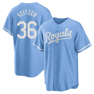 Replica Kevin Seitzer Youth Kansas City Royals 2022 Alternate Jersey - Light Blue